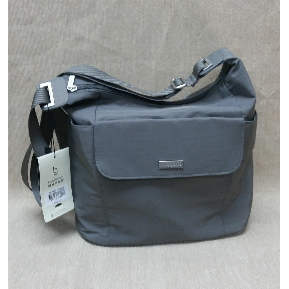 Baggallini Crossbody Handbag Travel Nylon Water Resistant Gray MHH267B0086